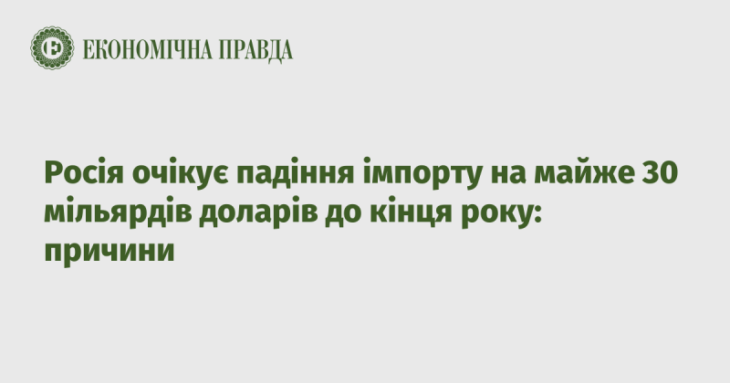 Росія прогнозує зниження імпортних поставок на майже 30 мільярдів доларів до завершення року: основні фактори.