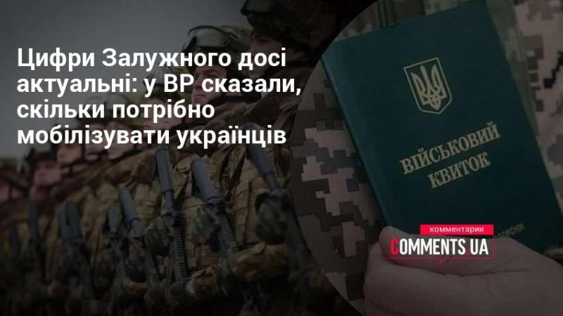 Дані Залужного все ще залишаються важливими: у Верховній Раді озвучили кількість українців, необхідних для мобілізації.